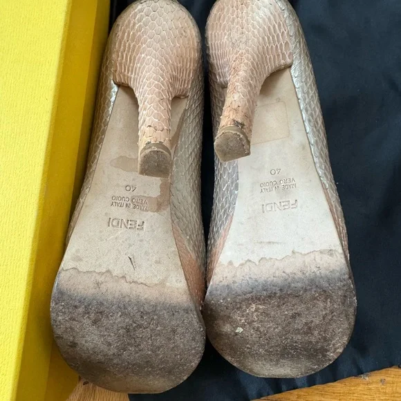 Fendi Tan Platform Heels with Stiletto - Picture 9 of 16